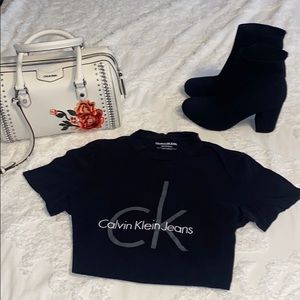 Black Calvin Klein Logo T-shirt